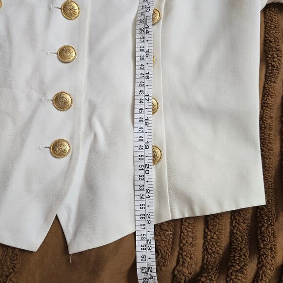 Lois Snyder Dani Max Womens Vtg 80s Old Money Avante Garde Gold Button Blazer 10 - Picture 11 of 11